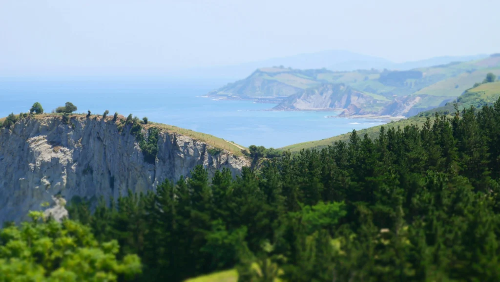 Zumaia flysch cliffs on the Basque coast near Bilbao and San Sebastián
