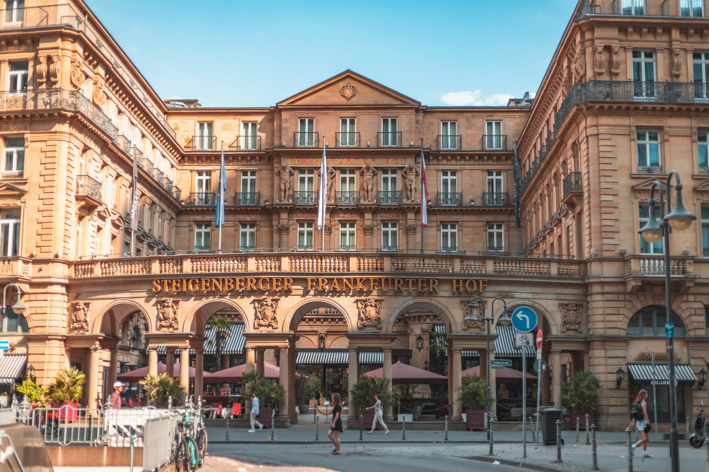 Munich hotel street near Messe München during the Bauma trade fair